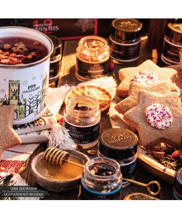 Hallingers Merry Christmas Tea Gift Set - 12 Vegan & Gluten-Free Varieties in Screw Glasses | Perfect for Mother's Day Father's Day & General Gifting - Buy Online on GoSupps.com