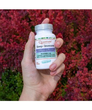 Quantum Health Sleep Immune Support Supplement Melatonin 2mg L Theanine & Valerian Root Plus Elderberry Vitamin C & D Immunity Boost 30 Capsules - Buy Online on GoSupps.com