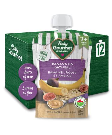 Baby Gourmet Banana Apple Fig Oatmeal Greek Yogurt 12-Pack