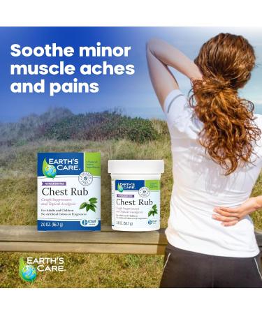 Earth's Care Petrolatum Free Chest Rub Cough Suppressant and Topical Analgesic 2.0 OZ - Buy Online on GoSupps.com