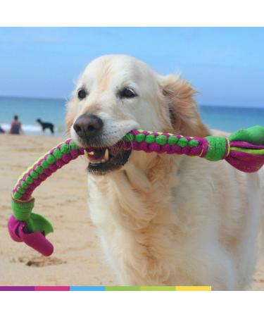 DogDirect London DOG TUG TOY Tugger Tug Chase Rope SMALL: 45cm/17in LARGE: 75cm/29in Soft plaited Flexible FLEECE DOG TOYS Ideal FOR TRAINING PUPPY PLAY HAND MADE (Large Blue) KAL2 Large Blue - Buy Online on GoSupps.com