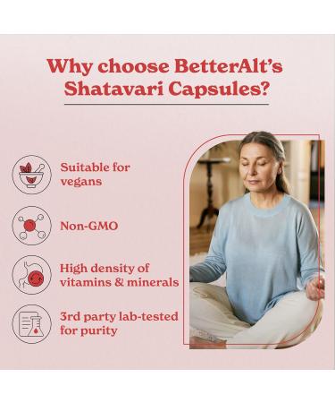 Better Alt Shatavari Capsules | with Dong Quai & Black Cohosh | Helps with Meno Support | Supplement for Women | 1-Month Pack - Buy Online on GoSupps.com