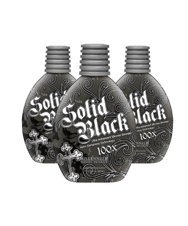 Millennium Tanning Solid Black 100X Indoor Tanning Lotion for Tanning Beds 13.5 Fluid Ounces 3-pack