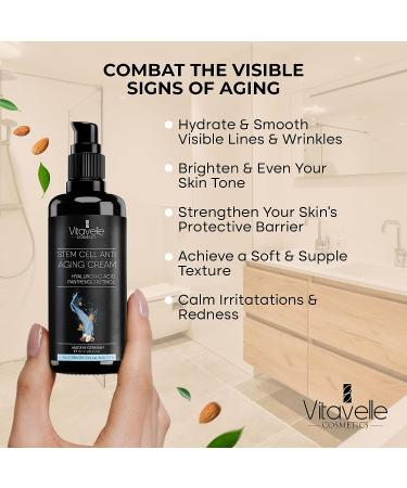 VITAVELLE Stem Cell Beauty Face Cream with Hyaluronic Acid and Shea Butter - Wrinkle Cream for Smooth, Hydrated Skin - Buy Online on GoSupps.com