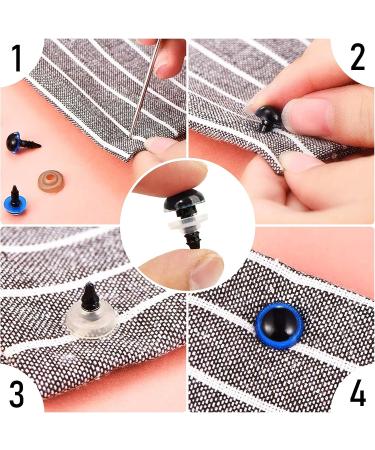 600pcs Colored Safety Eyes & Noses for Amigurumi | Plastic, 6mm-14mm, Assorted Colors - Buy Online on GoSupps.com