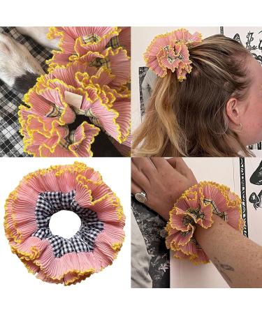 blispring Vintage Lace Hair Scrunchies ThickUpdo Oversized Hair Scrunchy Elegant Donuts Hair Rope Scrunchy Women Ponytail Holder - Buy Online on GoSupps.com
