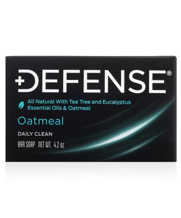 Defense Soap 12pk Oatmeal Bar Soap for Men - All Natural with Tea Tree & Eucalyptus Oil for Healthy Skin | International Shipping Available - Buy Online on GoSupps.com