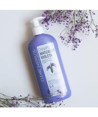 Clear Institute Violet Color Shampoo - Neutralizes Undesirable Tones for Colored Blond Bleached & Gray Hair | 96.6% Natural Ingredients | 400ml - Buy Online on GoSupps.com