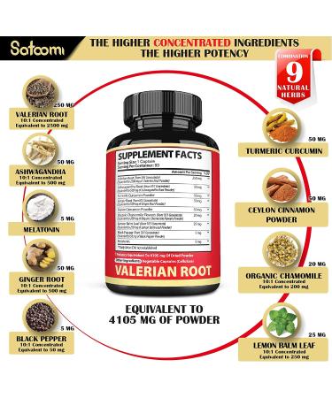 Valerian Root Extract Capsules - 4105mg, 90 Vegan Caps, 3-Month Supply - Natural Relaxation, Joyful Mood & Sleep Support - Buy Online on GoSupps.com