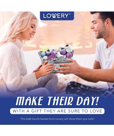 Fathers Day Bath Bomb Gift Set for Women - 17 Assorted Color & Scent Bath Fizzies in Handcrafted Basket - Shea & Coco Butter Infused Spa Collection - Buy Online on GoSupps.com