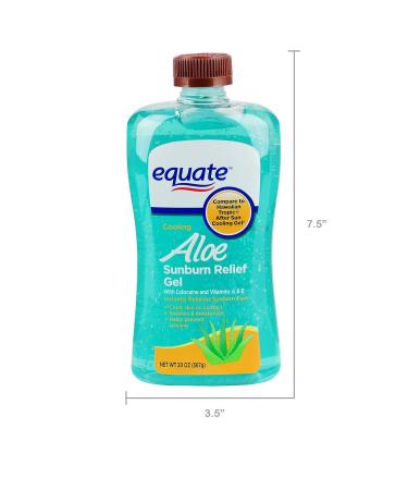 Equate After Sun Cooling Gel - Aloe Lidocaine & Vitamins A & E - 20 Oz | Compare to Hawaiian Tropic - Soothing Relief for Sunburn - Buy Online on GoSupps.com
