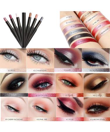 FILFEEL Eyeshadow Pencil Eyeshadow Stick Long Lasting Eye Shadow Pen Makeup Cosmetic Tool - 114mm Length Glitter (#1) - Buy Online on GoSupps.com