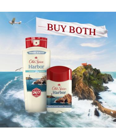 Old Spice Cleansing Body Wash for Men, 24/7 Shower Fresh with Lasting Scent, Cleanse & Refresh, Gentle on Skin, Vitamin B3, Harbor with Coastal Breeze + Driftwood Scent, 18 oz (Pack of 4) Harbor 18 Ounce (Pack of 4) - Buy Online on GoSupps.com
