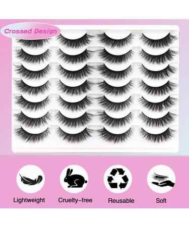 Losha Lashes 14 Pairs Fluffy Cat Eye 3D False Eyelashes | Soft & Comfortable Fake Lashes for Stunning Eyes - Buy Online on GoSupps.com