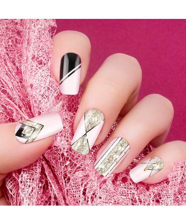 Maitys 120pc Short Square Rhinestone Flower Full Cover Press-On Nails - Glossy Acrylic Designs for Nail Salon & DIY Decoration - Women/Girls - Buy Online on GoSupps.com