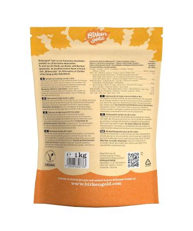 Buy Birch Gold Xylitol 1kg Bag - Pure 100% Xylitol from Finland | Vegan Gluten-Free 40% Fewer Calories | Tooth-Friendly Sweetener - Buy Online on GoSupps.com