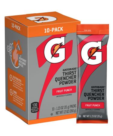 Gatorade G Powder 10ct Punch, Mixed Fruit, 10 Count - Buy Online on GoSupps.com