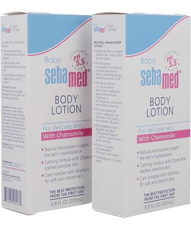 Sebamed Baby Lotion 6.8 fl oz Bottles - Pack of 2 | Gentle Moisturizer for Sensitive Skin - Buy Online on GoSupps.com