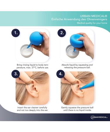 URBAN MEDICAL Ear Cleaner 2023 - Gentle Earwax Remover & Syringe | 200ml | For Adults & Children - Buy Online on GoSupps.com