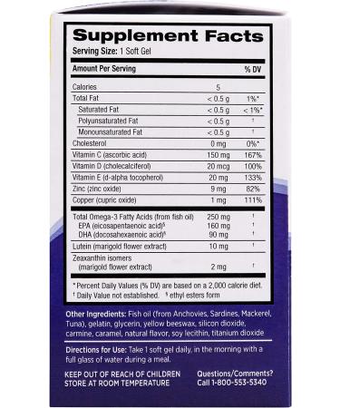 Bausch + Lomb Ocuvite Eye Performance Formula Soft Gels - 30 Count Pack - Supports Eye Health - Buy Online on GoSupps.com