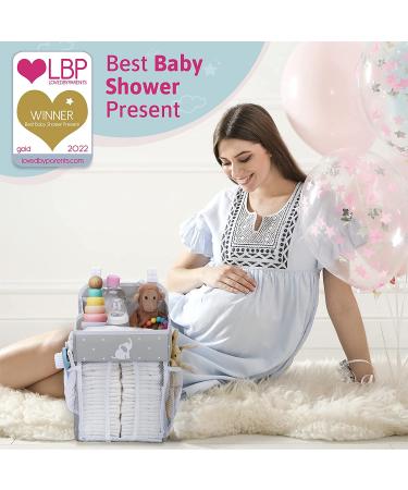 Cradle Star Hanging Diaper Caddy Organizer - Nursery Baby Organizer with Multiple Pockets - Diaper Storage and Changing Table Organizer - Gray Standard Grey - Buy Online on GoSupps.com