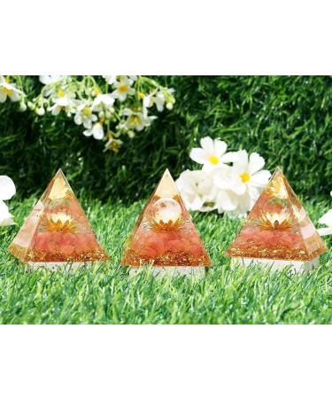Xiannvxi Watermelon Tourmaline Orgonite Pyramid - Medicinal Crystals for Positive Energy & Success | Inspiring Spiritual Gifts - Buy Online on GoSupps.com