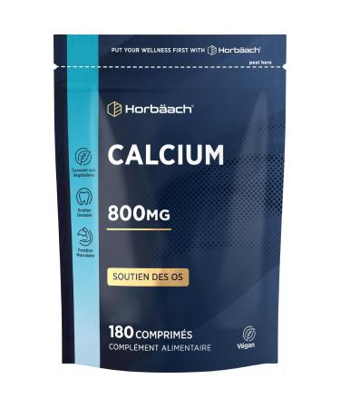 Calcium Carbonate Powder Tablets 800mg | Complement Alimentaire | 180 Comprim s V ganes | Horbaach