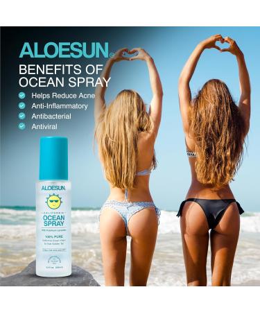 Ocean Spray Pure California Sea Salt Water Face Mist - Organic Lavender Infused Tanning & Acne Treatment | Travel Size 3.4 Fl Oz - Buy Online on GoSupps.com