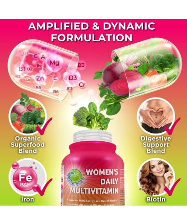 Antioxidant & Immunity Support Bundle - Liposomal Vitamin C 1500mg with Organic Acerola Cherry & Camu Camu + Women's Daily Multivitamin with Iron Superfoods Probiotics & Enzymes Vegan Non-GMO - Buy Online on GoSupps.com