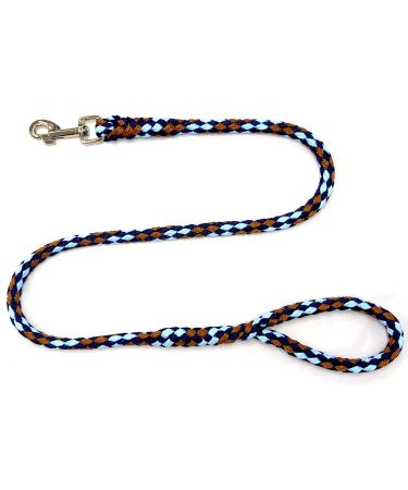 Dogeline large dogs jumbo with hand loop up to 80 kg / guide leash / practice line / training line very stable 17 colors (3M Africa (brown-marine blau-hellblau)) 3M Africa (brown-marine blau-hellblau)