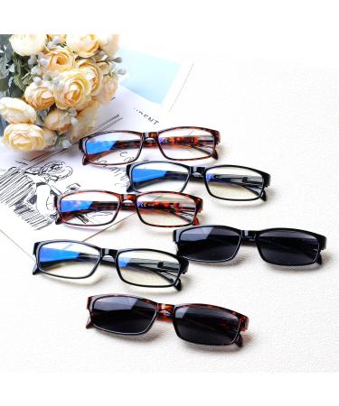 Buy Cojwis 6 Pack Reading Glasses for Men & Women - Quality Spring Hinge Blue Light Filter 1.25x - Stylish 6 Color Mix - Buy Online on GoSupps.com