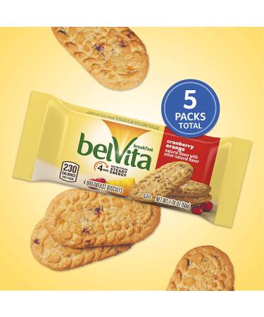 belVita Cranberry Orange Breakfast Biscuits - 5 Packs (4 Biscuits Per Pack) - Buy Online on GoSupps.com