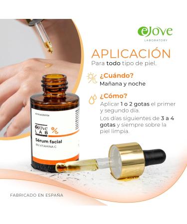  Ejove Vitamin C Face Serum - Facial moisturizer anti-wrinkle anti-blemish for the face - Eye contour serum for women and men - Vitamin C facial skincare serum prevents wrinkles and acne - - Buy Online on GoSupps.com