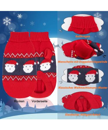 Ranypet Christmas Cat & Dog Sweater Set - 2 Pack Warm Knitted Christmas Pattern for Kittens & Small Dogs XS - Buy Online on GoSupps.com