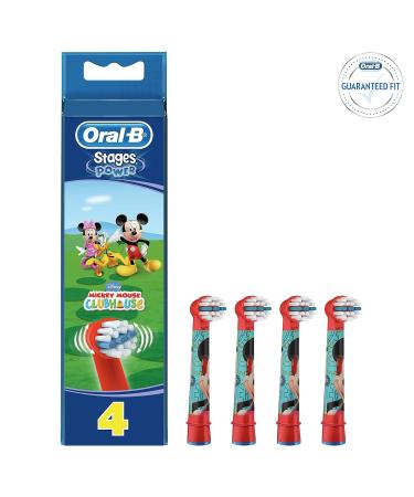 Oral-B Kids Brush Heads - 4 Assorted Designs for Fun & Effective Cleaning | International Shipping - Buy Online on GoSupps.com