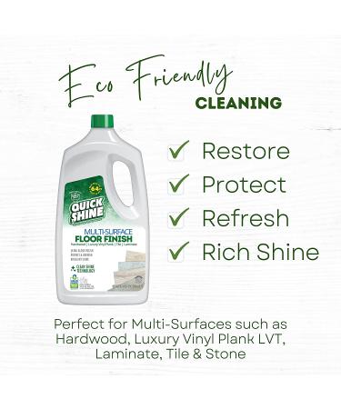 Quick Shine Multi Surface Floor Finish 64oz | Cleaner & Polish for Hardwood, Laminate, Luxury Vinyl, Tile & Stone | Safer Choice | Clean Shine Technology | 64 Ounce Bottle - Buy Online on GoSupps.com