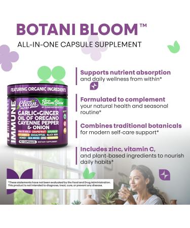 Clean Nutra Garlic Ginger Oil of Oregano Cayenne Pepper Grapefruit Soursop Black Cumin Sea Moss Black Pepper Vitamin C and Zinc VIT C Detox Gut Health Black Seed Cleanse 90 Vegan Capsules - Buy Online on GoSupps.com