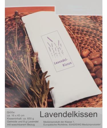 Brandseller Lavender Cereal Pillow - 16x45 cm Wellness Cushion | Beige & Lavender - International Shipping - Buy Online on GoSupps.com