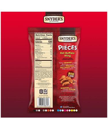 Snyder's Hot Buffalo Wing Pretzel Pieces - 8oz (Pack of 6) | Crunchy Snacks - Buy Online on GoSupps.com