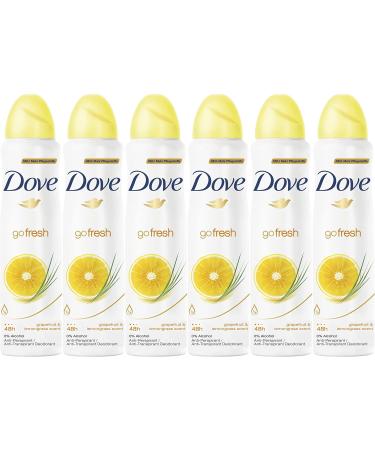 (6 PACK) DOVE Dry Spray Antiperspirant 48 hours (Go Fresh Grapefruit & Lemongrass) 5oz