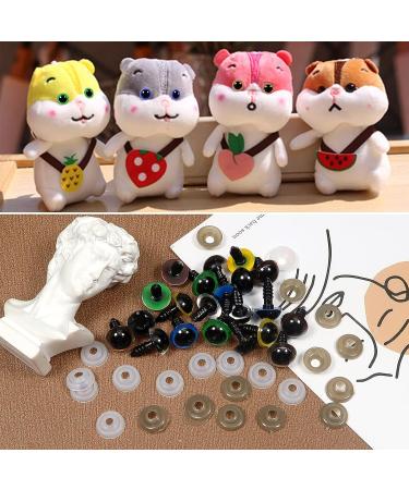 TOAOB 140pcs 12mm Colorful Plastic Safety Eyes with Washers - Ideal for Stuffed Animals, Amigurumis, Crochet Bears, Dolls - Buy Online on GoSupps.com