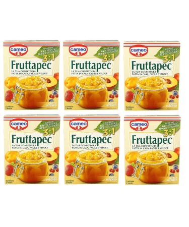 Pack of 6 cameo fruttapec Gusto Intenso prepared for homemade jam 50 g (contains 2 sachets of 25 g)