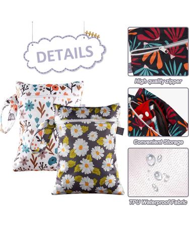 SEAUR Waterproof Cloth Diaper Pockets - 2 Pack with Zipper | Portable Baby Diaper Storage - Color 4 (ES075-009) | 18x25 cm - Buy Online on GoSupps.com