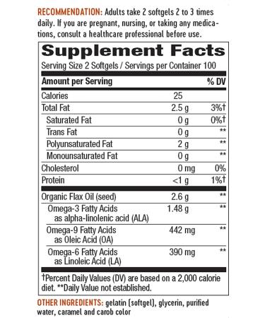 Nature's Way Flax Oil Max Strength 1300 mg - 200 Softgels | Premium Omega-3 Supplement - Buy Online on GoSupps.com