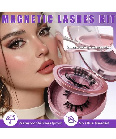 Magnetic Eyelashes with Applicator - No Glue Reusable Lightweight & Soft | 2 Pairs of Wispy Styles by Wendy Lashes (KS02/XM1 - Buy Online on GoSupps.com