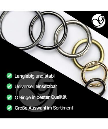 5 Set Steel O-Rings for DIY Dog Leash & Neck Band - Non-Rusting Welded Black Matt 32mm Inner Diameter - Ideal with Paracord 550 - Buy Online on GoSupps.com