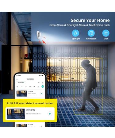 Jennov 2K Wireless Outdoor & Indoor Camera Wi-Fi Battery Powered Camera with AI Smart Color Night Vision - Pack Of 2 - Buy Online on GoSupps.com