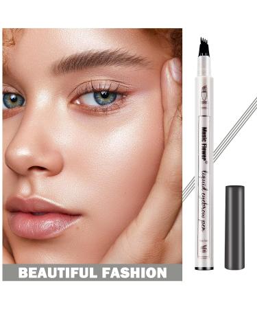 Eyebrow Pencil Microblading Pen | Waterproof Long-Lasting Dark Grey Eyebrow Makeup - Buy Online on GoSupps.com