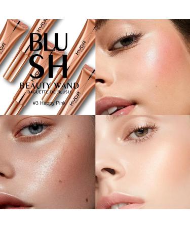 Kyda Blush Beauty Wall - Long-Lasting Liquid Face Touch Rouge with Pillow Applicator | Silky Smooth Cream Blush in Happy Pink (0.6 fl. oz) - Buy Online on GoSupps.com