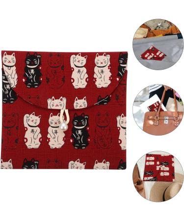 Fomiyes Mini Container Wallet - Portable Napkin Storage & Makeup Holder for Kids | Stylish Period Pad & Coin Bag in Red - Buy Online on GoSupps.com